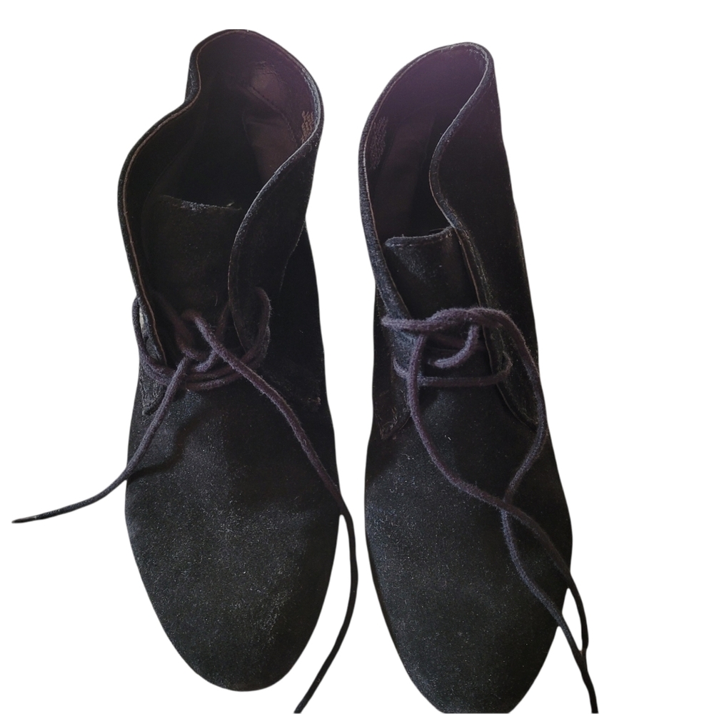 Nine West Black Wedge Booties Lazona Style  Size 7M